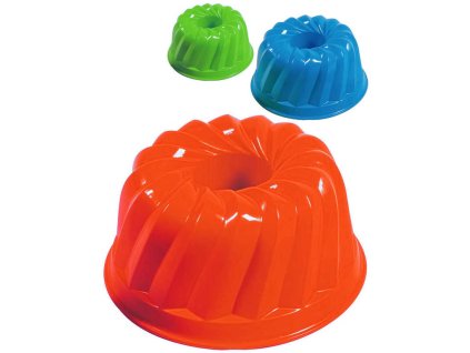 Formička plastová bábovka 12cm na písek 3 barvy
