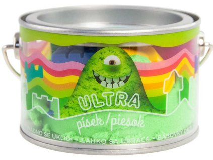 EP Line Ultra písek kinetický magický 200g zelený set s formičkami v plechovce