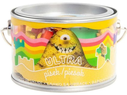 EP Line Ultra písek kinetický magický 200g žlutý set s formičkami v plechovce