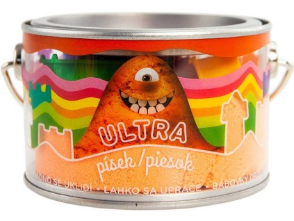 EP Line Ultra písek kinetický magický 200g oranžový set s formičkami v plechovce