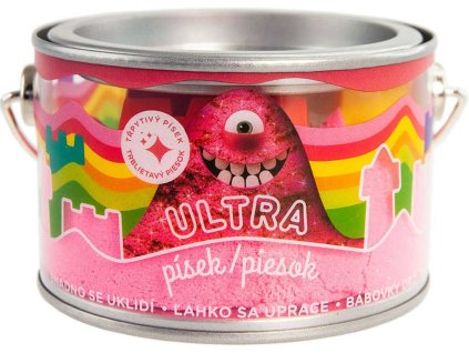 EP Line Ultra písek kinetický magický 200g růžový s glitry s formičkami v plechovce