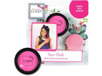 LUKKY Křída dětská na vlasy set s aplikátorem Fuchsiová na kartě