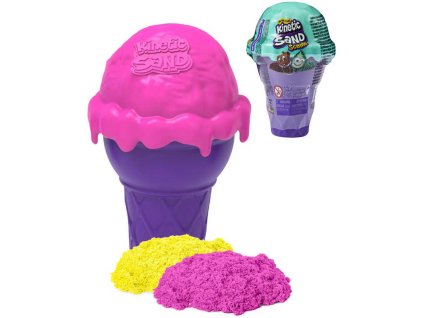 Kinetic Sand Zmrzlinový kornout tekutý písek voňavý 2 barvy