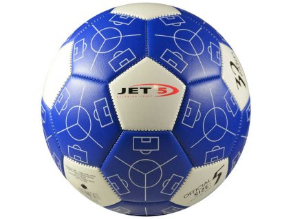 Míč fotbalový Jet 5 kopačák vel. 5 modro-bílý na kopanou