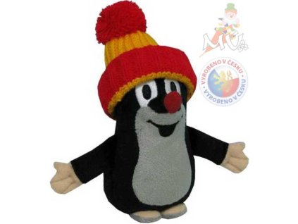 MORAVSKÁ ÚSTŘEDNA Krtek (krteček) mini s červenou čepicí 14 cm * PLYŠOVÉ HRAČKY*