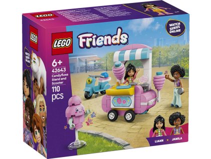 LEGO FRIENDS Stánek s cukrovou vatou a skútr 42643 STAVEBNICE