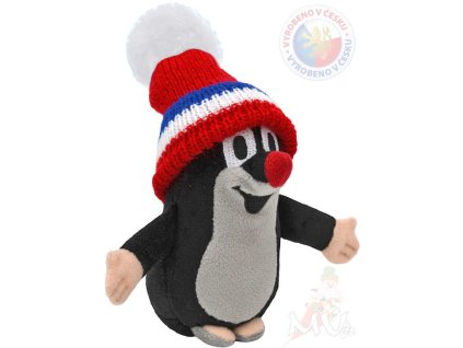 MORAVSKÁ ÚSTŘEDNA Krtek KRTEČEK s kulichem červený TRIKOLORA