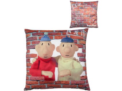 MORAVSKÁ ÚSTŘEDNA Polštář Pat a Mat Zeď 30x30cm PLYŠ