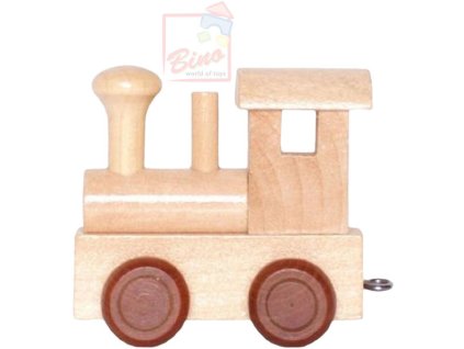 BINO DŘEVO Lokomotiva doplněk k vláčku s abecedou