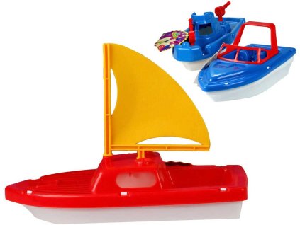 Lodička 28cm plastová do vody 28cm motorový člun 3 druhy