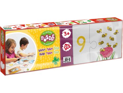JIRI MODELS Puzzle naučné Barvy a tvary pro předškoláky 26 dílků