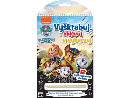 JIRI MODELS Vyškrabuj, objevuj, vybarvuj Tlapková Patrola kreativní sešit