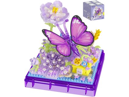 Stavebnice mini KOCO Motýlek 471 dílků v průhledném boxu plast