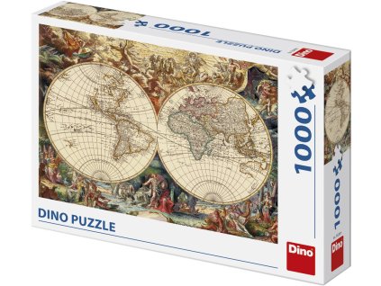 DINO Puzzle Historická mapa 66x47cm foto skládačka 1000 dílků