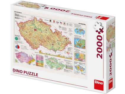 DINO Puzzle Mapy České republiky 97x69cm skládačka 2000 dílků