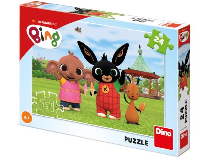 DINO Puzzle Králíček Bing na zmrzlině 24 dílků 26x18cm skládačka