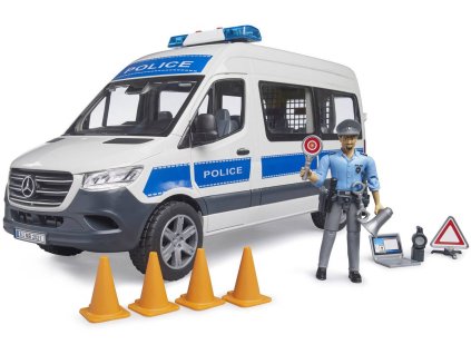 BRUDER 02683 Auto MB Sprinter dodávka Policie model 1:16 na baterie Světlo Zvuk