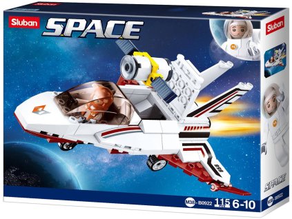 SLUBAN Space Vesmírná loď Saturn 115 dílků + 1 figurka STAVEBNICE