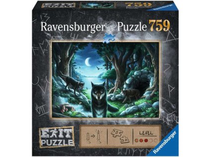 RAVENSBURGER Hra puzzle únikové Vlk 759 dílků 70x50cm skládačka 2v1