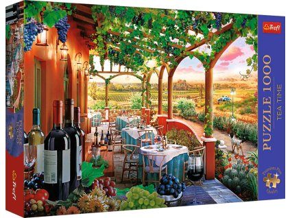 TREFL PUZZLE PREMIUM Čas na čaj Italská vinice 68x48cm 1000 dílků