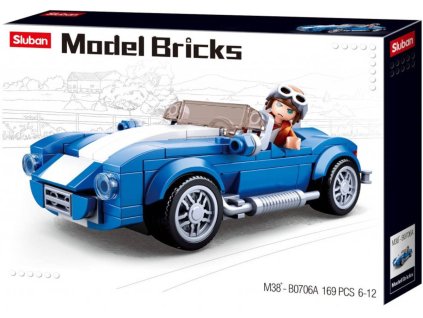 SLUBAN Model Bricks Auto sportovní kabriolet 169 dílků + 1 figurka STAVEBNICE