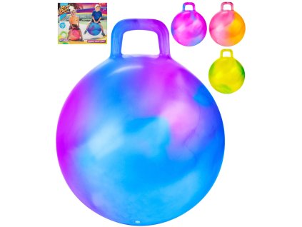 Míč dětský gymnastický skákací 45cm nafukovací hopsadlo s úchytem 4 barvy