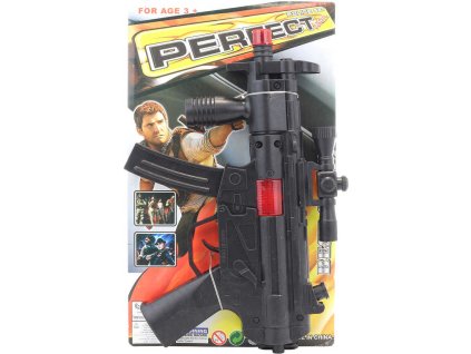 Samopal plastový 26cm dětská zbraň se zaměřovačem na kartě