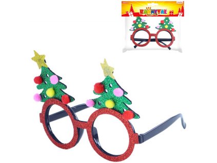 KARNEVAL Brýle vánoční strom dospělý *KARNEVALOVÝ DOPLNĚK*
