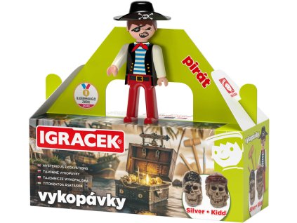 EFKO IGRÁČEK Pirát figurka s vykopávkami lebek Silvera a Kidda