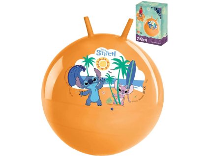 MONDO Míč nafukovací skákací Stitch 50cm hopsadlo oranžové