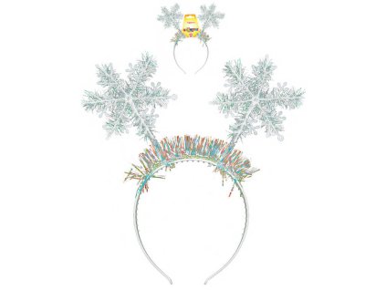 KARNEVAL Čelenka sněhová vločka *KARNEVALOVÝ DOPLNĚK*