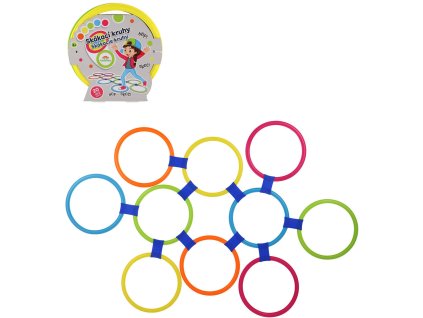 Kruhy skákací barevné Hop Skoč 27cm na skákání se spojkami set 10ks