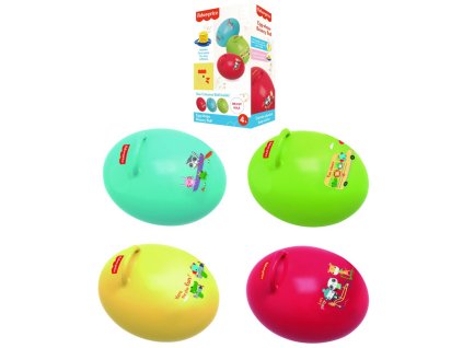 FISHER PRICE Míč skákací nafukovací Vejce hopsadlo s úchytem s pumpičkou