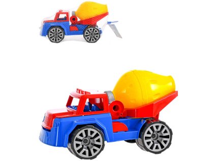 Auto barevné stavební 30cm domíchávač betonu funkční volný chod na písek