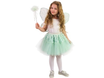 KARNEVAL Šaty víla Zvonilka tutu sukýnka s křídly 3-10 let (104-146cm) *KOSTÝM*