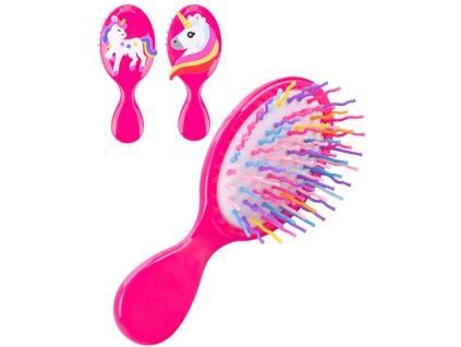 Kartáč dětský hřeben na vlasy jednorožec růžový barevné ostny 2 druhy