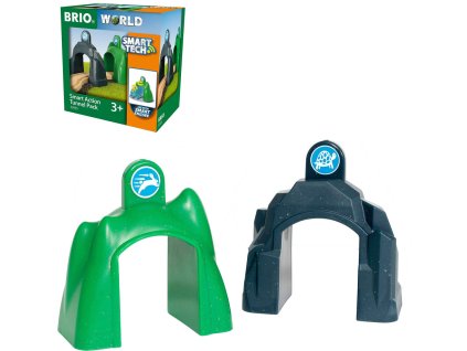 BRIO Smart Tech akční interaktivní tunely set 2ks doplněk k vláčkodráze