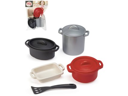 ECOIFFIER Hrnce na vaření set s obracečkou dětské pastové nádobí