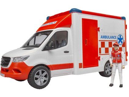 BRUDER 02676 Mercedes-Benz Sprinter sanitka s řidičem na baterie Světlo Zvuk