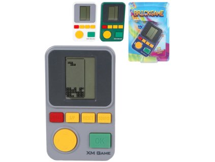 Hra retro digitální konzole Tetris Brick Game padající kostky na baterie Zvuk