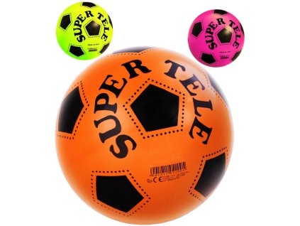 ACRA Míč gumový Super Tele Fluo Mondo potisk kopačák 23cm 3 barvy
