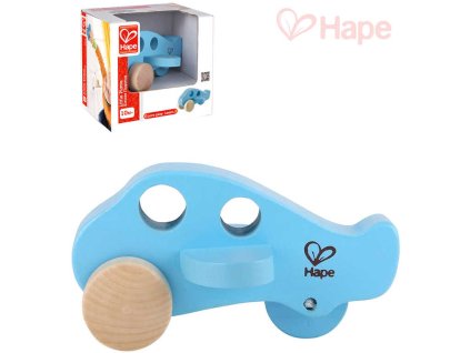 HAPE DŘEVO Baby letadélko mini modré pro miminko *DŘEVĚNÉ HRAČKY*