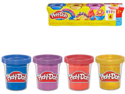 HASBRO PLAY-DOH Modelína kreativní sada 4 kelímky metalické barvy 340g
