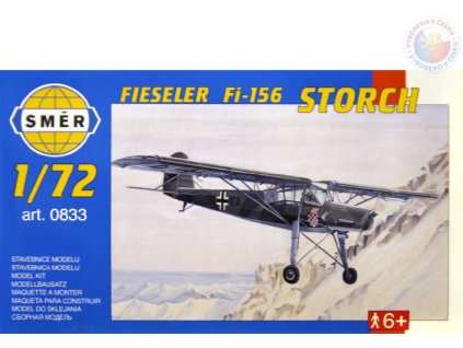 SMĚR Model letadlo Fieseler Fi156 Storch 1:72 (stavebnice letadla)