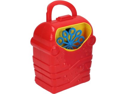 Výrobník bublin automatický červený bublifukovač s náplní 113ml na baterie