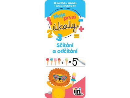 JIRI MODELS Moje první úkoly Sčítání a odčítání set 20 kartiček s fixem