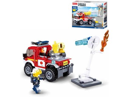 SLUBAN Fire Auto off-road s vodním dělem 192 dílků + 2 figurky STAVEBNICE