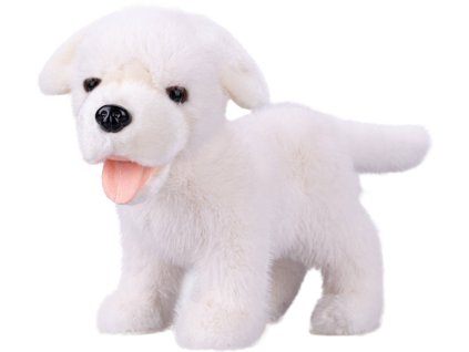 PLYŠ Pes labrador 23cm bílý stojící *PLYŠOVÉ HRAČKY*