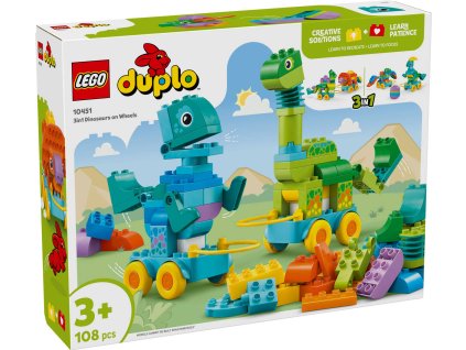 LEGO DUPLO Dinosauři na kolečkách 3v1 10451 STAVEBNICE