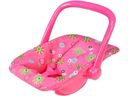 Nosítko s květinkami pro panenky plastové 25x42x34cm v sáčku